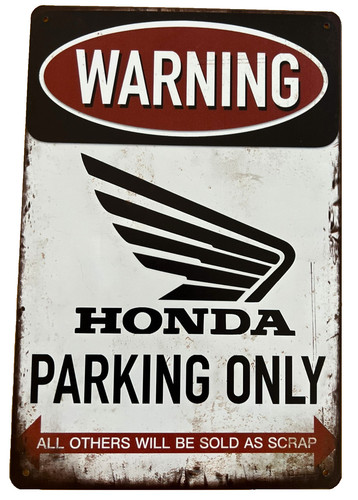 Honda motorcycle parking - honda, tin